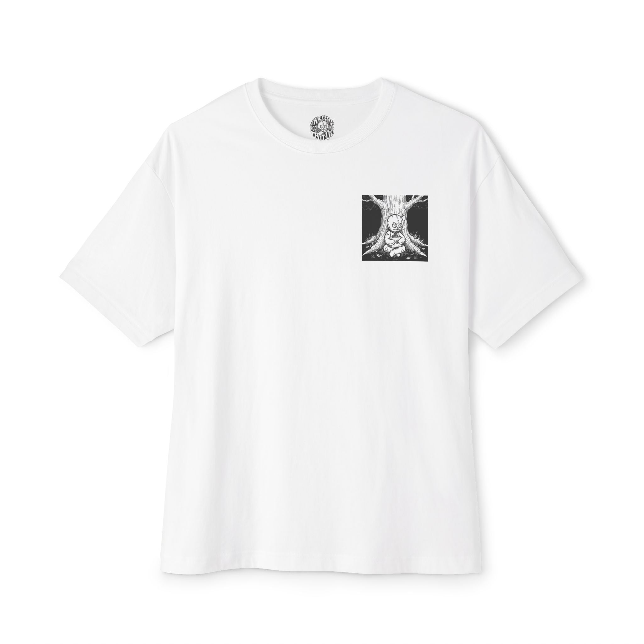 Vargas Boxy Tee — Hand-Drawn RagDoll Illustration Shirt